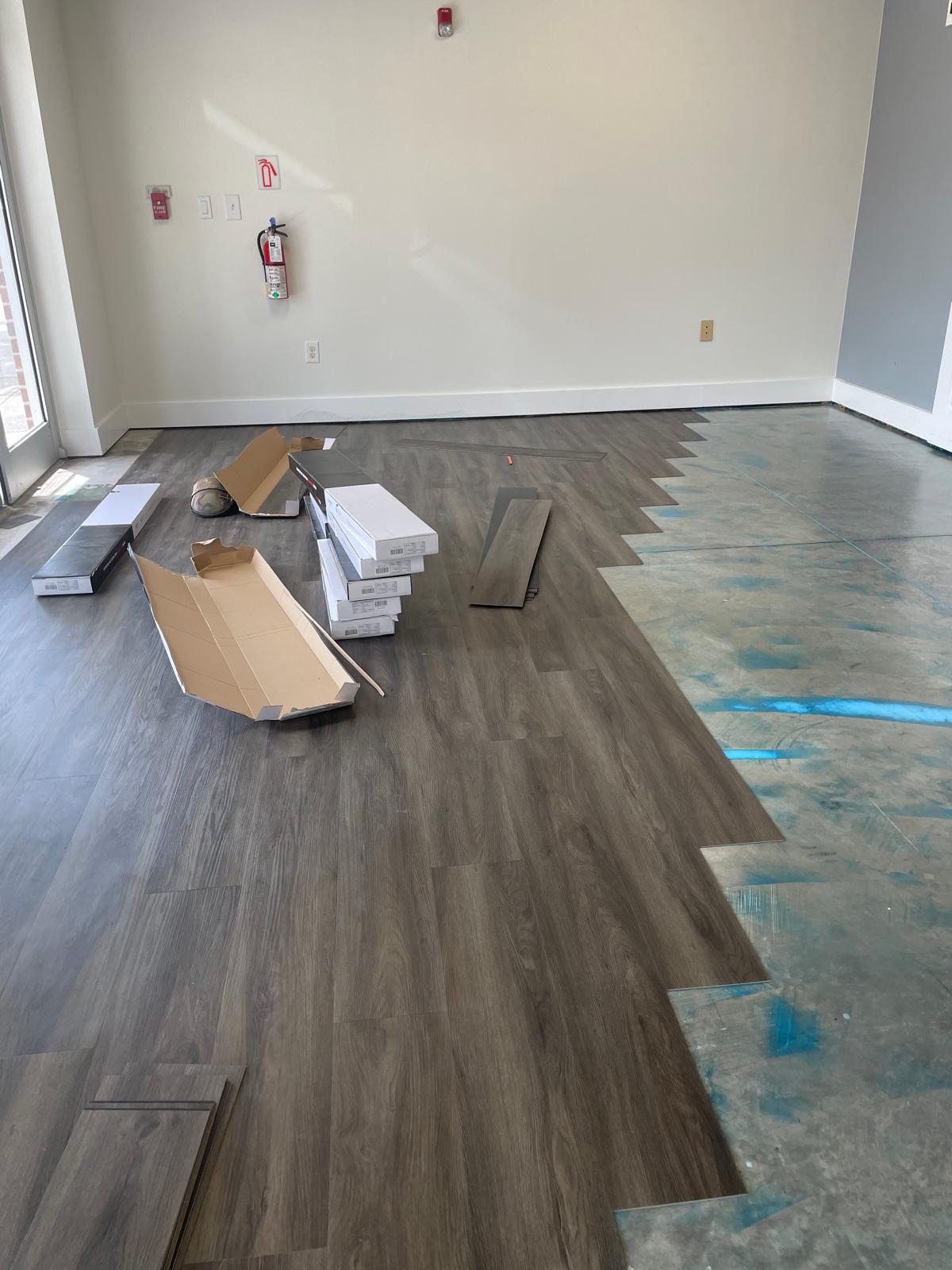 Gluedown flooring service